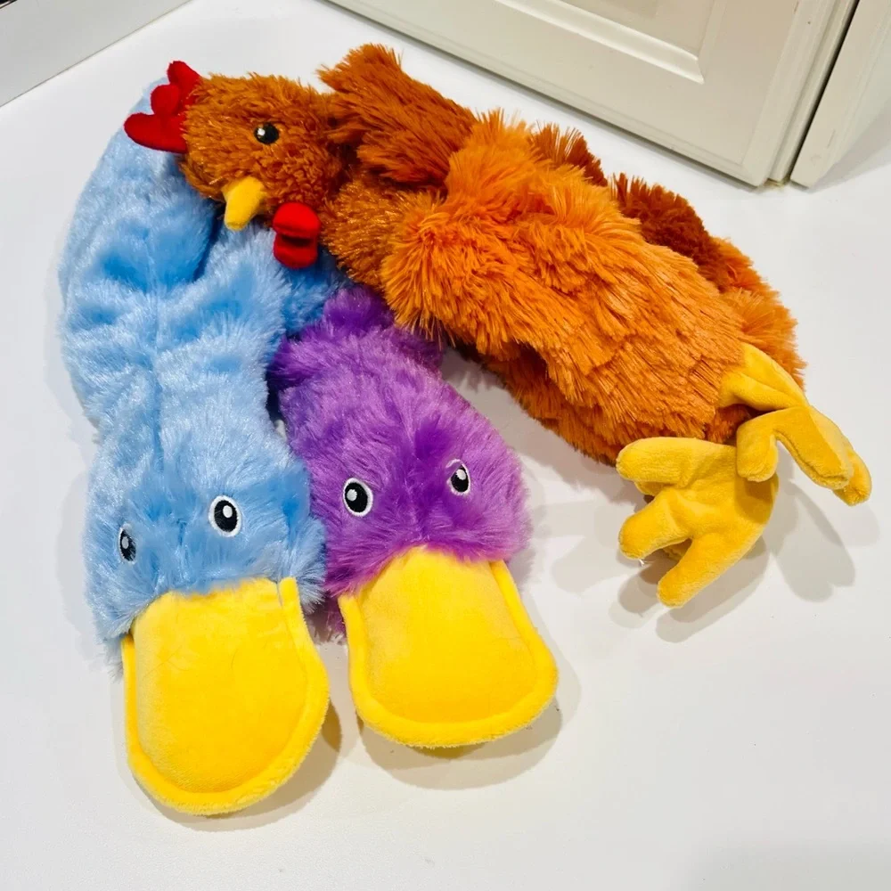 3 Dog Sqeaky Plush Animals NWOT